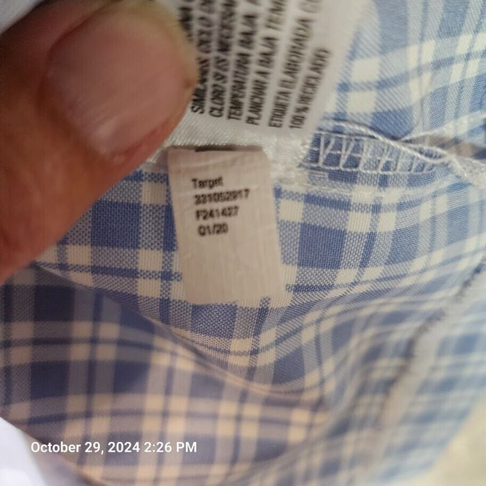 Wild Fable Women's Blue Check Elastic Waist Unlined Tie Wrap Skirt Size L NWT - Picture 9 of 9